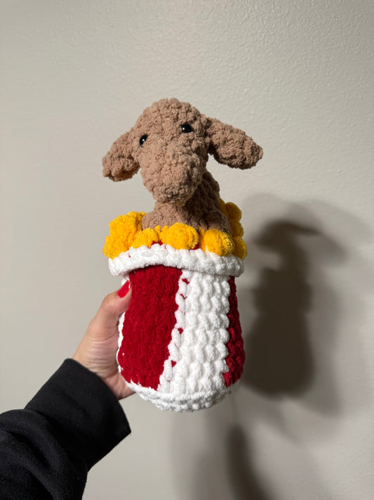 Puppy in Popcorn