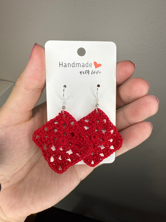 Earrings - Granny Square